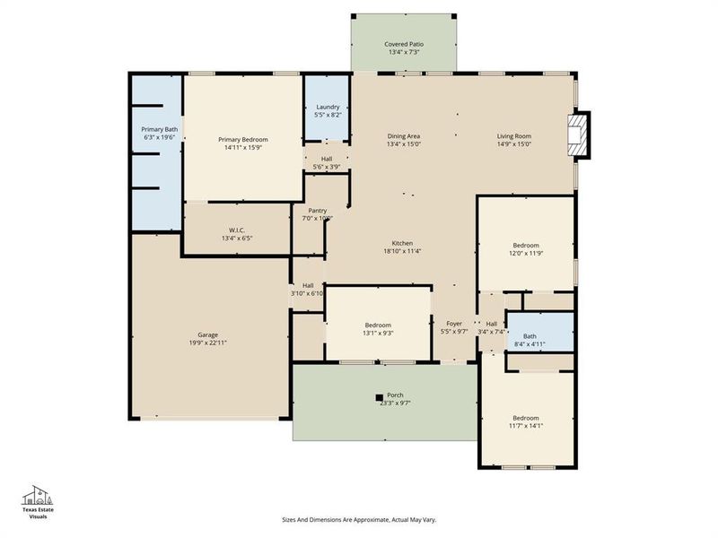 2D floor plan layout of this home in , Boyd, TX (Image 4). 2D floor plan layout of this home in , Boyd, TX (Image 4).
