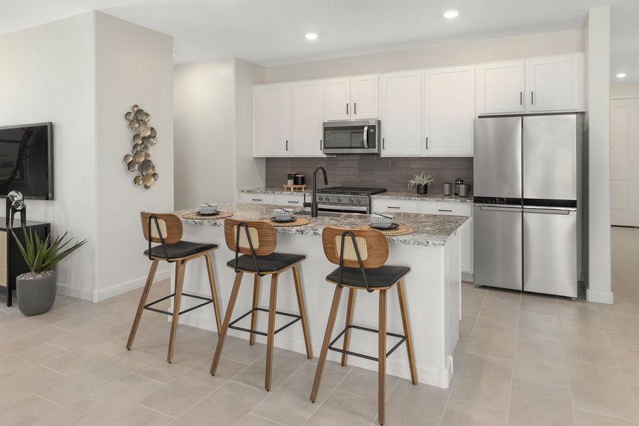 Representative furnished interior of a home built from the Plan 1745 Modeled by KB Home in Saguaro Haven, Tucson (Image 5).