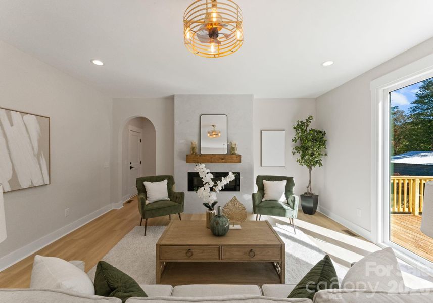 Living Room with Fireplace