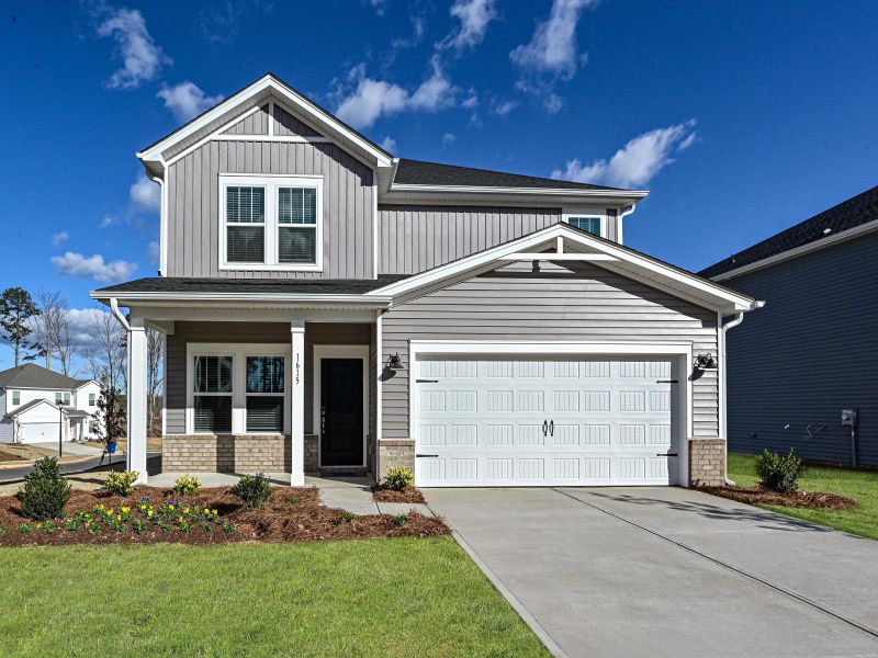 Representative exterior photo of a completed home built from the Alexander by Meritage Homes in Nelson's Creek, Mocksville, NC (Image 1).