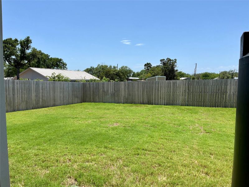 Back porch view Back porch view