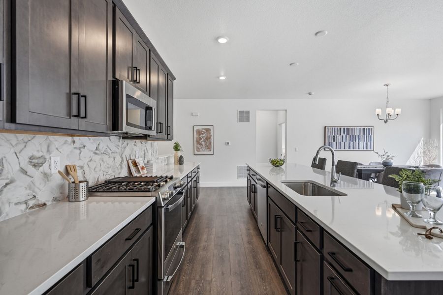 Furnished interior view inside a new home in Trailstone, Arvada (Image 13).
