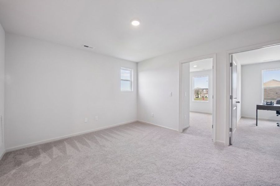 A room with white walls.