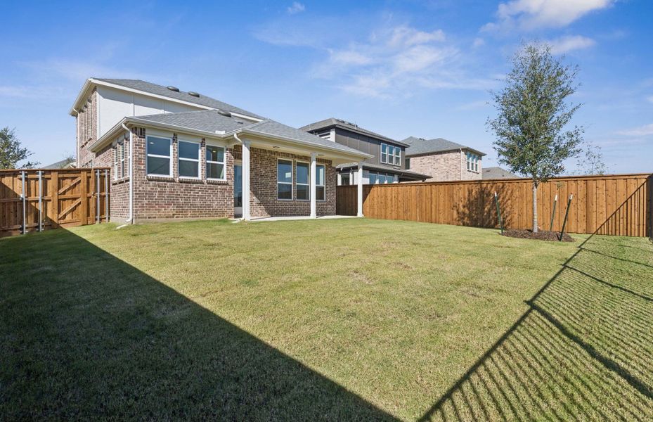 Exterior details and patio area of a home in Spiritas Ranch, Little Elm (Image 2). Exterior details and patio area of a home in Spiritas Ranch, Little Elm (Image 2).