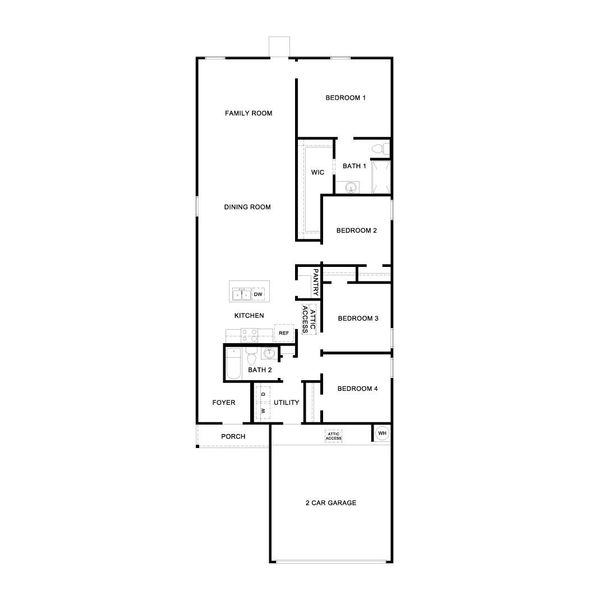 2D floor plan layout of this home in Wayside, Uhland, TX (Image 5).