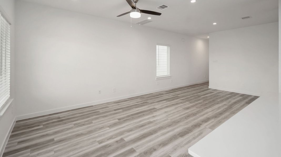 Representative unfurnished interior of a home built from the Gardenia by D.R. Horton in Grand West, Houston (Image 15). Representative unfurnished interior of a home built from the Gardenia by D.R. Horton in Grand West, Houston (Image 15).