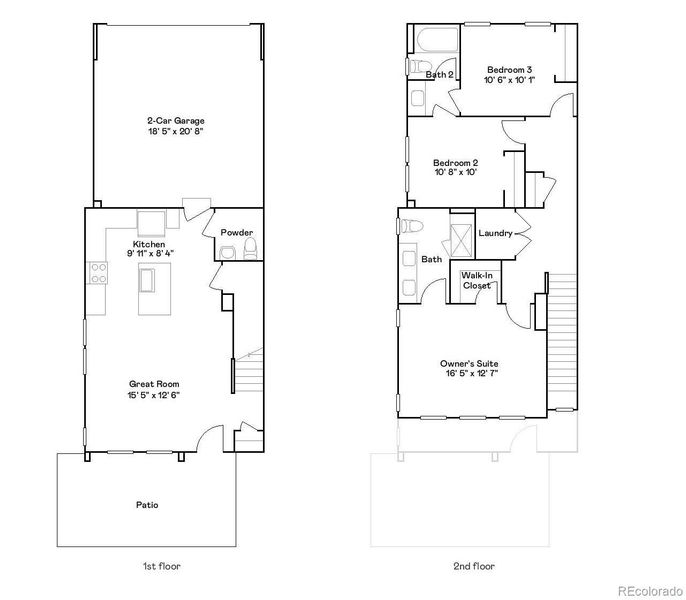 2D floor plan layout of this home in , Centennial, CO (Image 2).