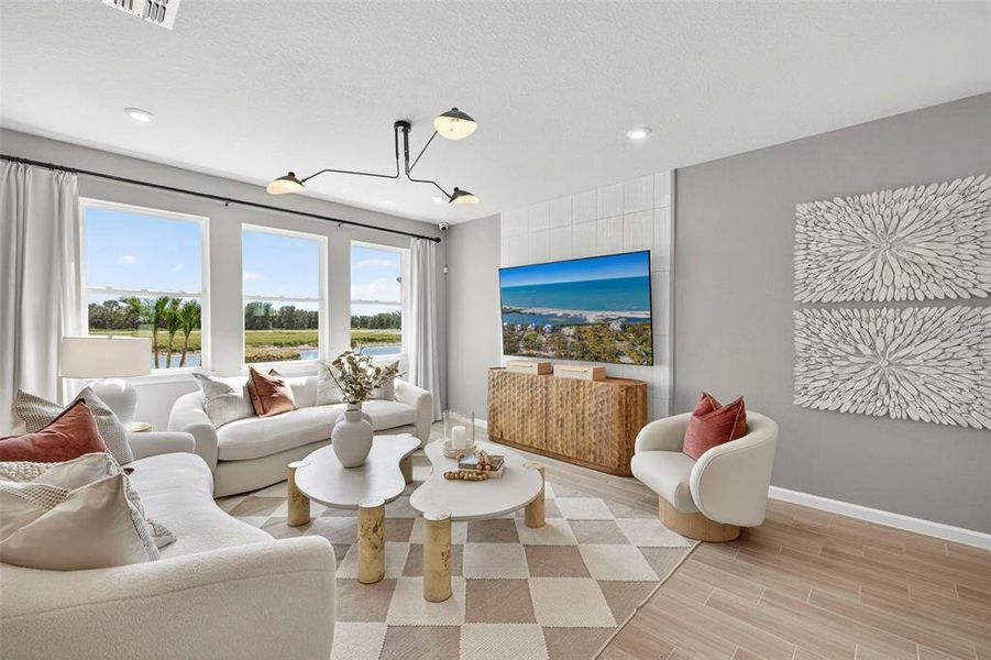 Furnished interior view inside a new home in Pasadena Ridge Master, Dade City (Image 8).