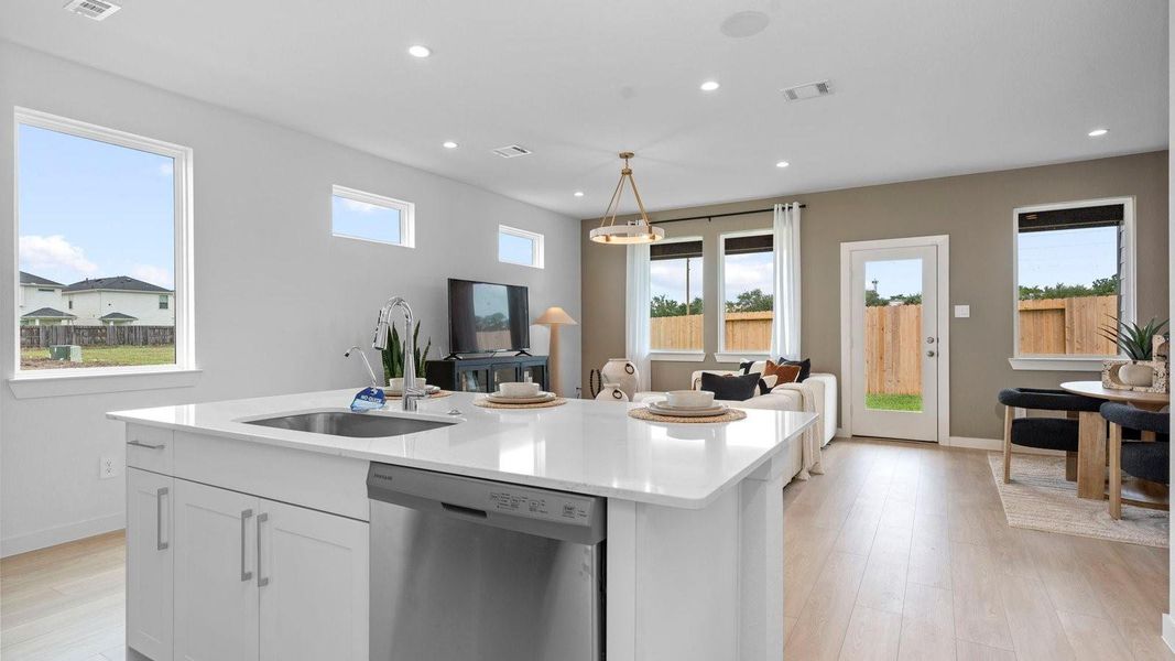 Elevations, exterior/ interior colors, options, available upgrades that require an additional charge, and standard features will vary in each community and subject change without notice. Call for details.