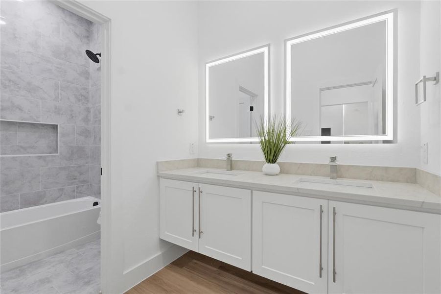 Furnished interior view inside a new home in , Dallas (Image 14).