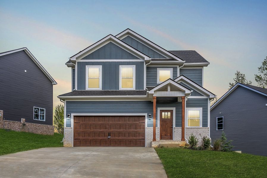 Representative exterior photo of a completed home built from the Kai by Rockwood Homes in New Hope Estates, Nashville, TN (Image 1).