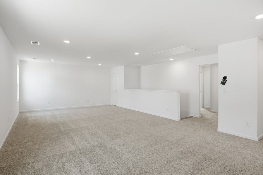 A room with white walls. A room with white walls.