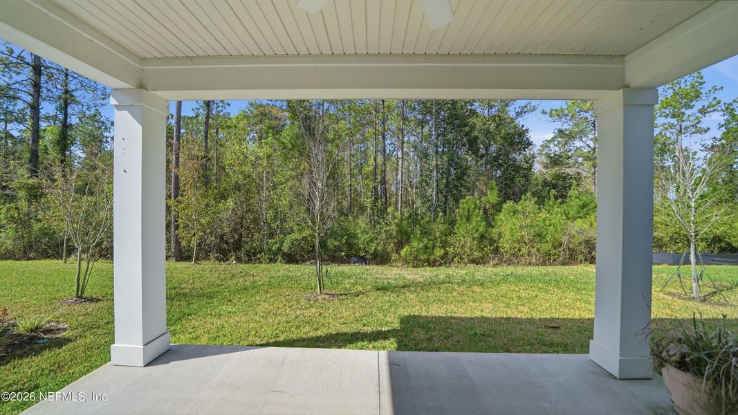 Exterior details and patio area of a home in Tributary, Yulee (Image 27).