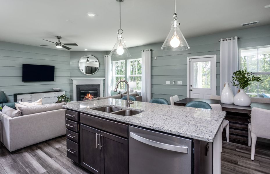 Furnished interior view inside a new home in Exchange at 401, Raleigh (Image 11).