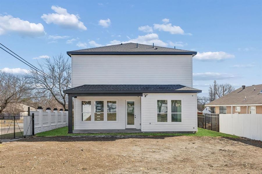 Exterior details and patio area of a home in , Dallas (Image 4). Exterior details and patio area of a home in , Dallas (Image 4).