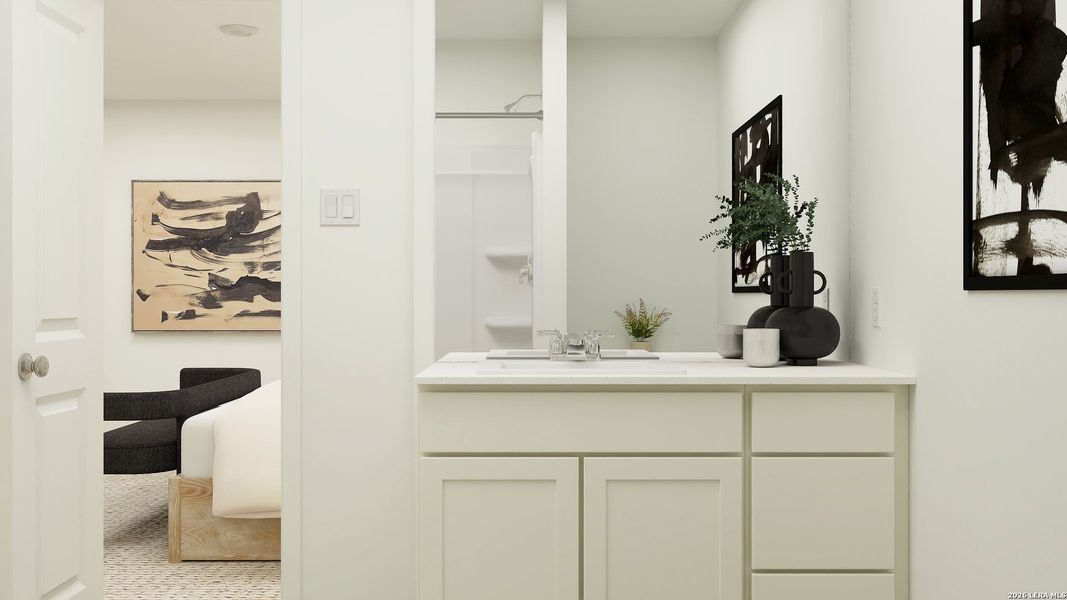 Furnished interior view inside a new home in Kings Landing, Corpus Christi (Image 23).