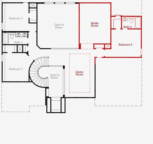 2D floor plan layout of this home in Painted Tree, McKinney, TX (Image 3). 2D floor plan layout of this home in Painted Tree, McKinney, TX (Image 3).