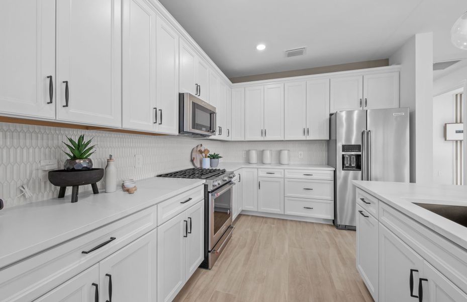 Stainless steel appliances and designer finishes Stainless steel appliances and designer finishes