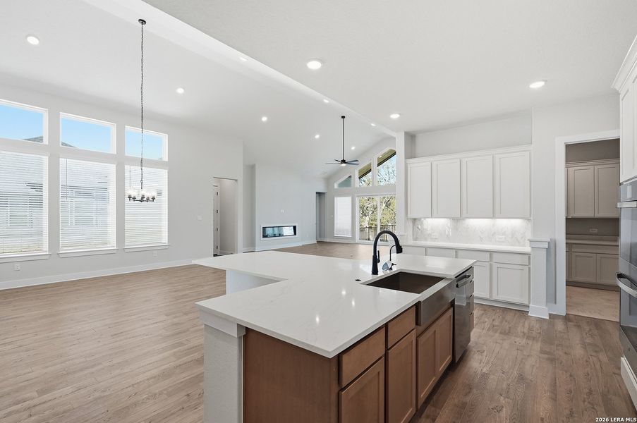 Furnished interior view inside a new home in Potranco Oaks, Castroville (Image 18).