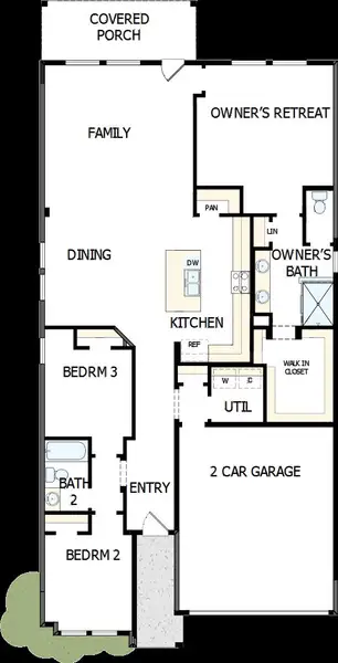 2D floor plan layout of this home in , Von Ormy, TX (Image 2).