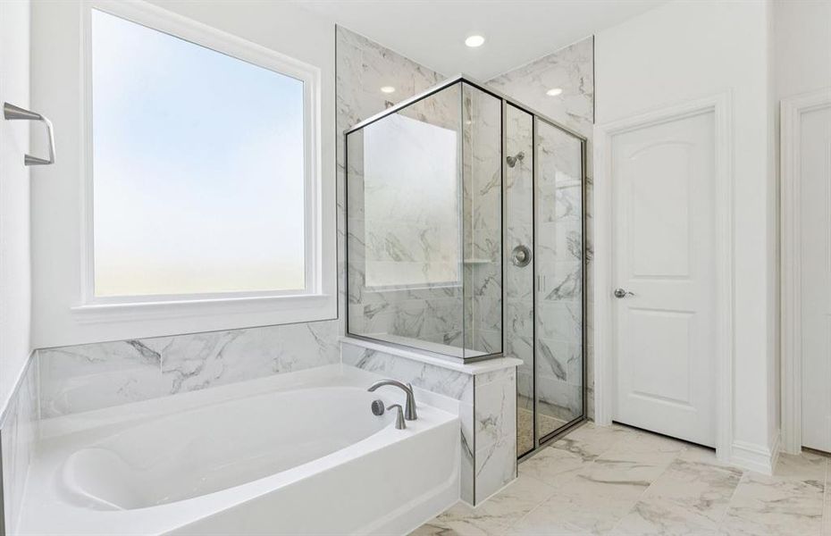 Owner's bath with tub and bath Owner's bath with tub and bath