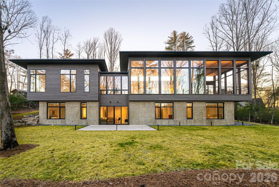 Exterior details and patio area of a home in , Asheville (Image 25).