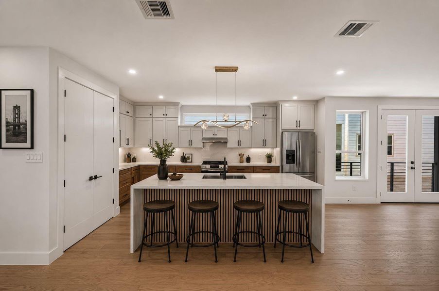 virtually staged kitchen area virtually staged kitchen area