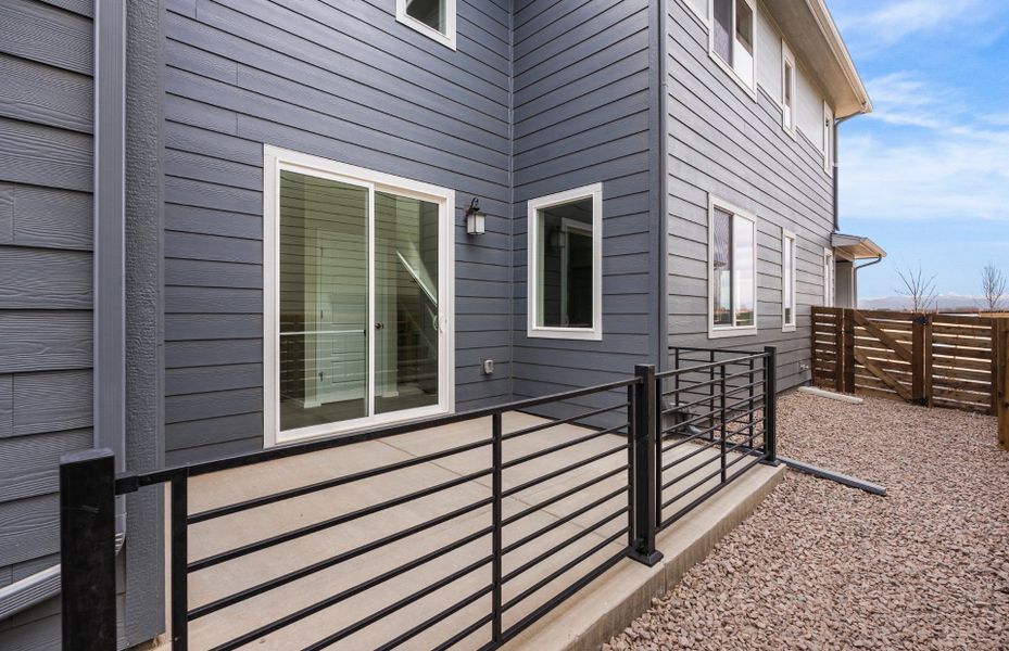 Exterior details and patio area of a home in Barefoot Village, Firestone (Image 27). Exterior details and patio area of a home in Barefoot Village, Firestone (Image 27).