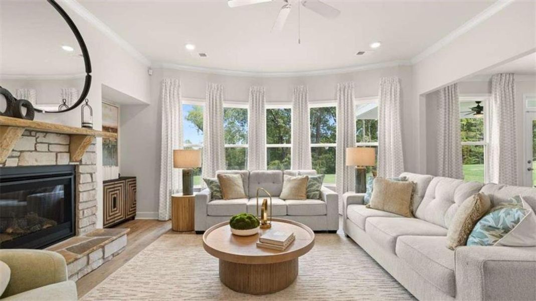 Furnished interior view inside a new home in Heritage Pointe, Senoia (Image 35).