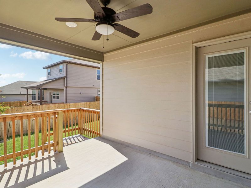 Back exterior of the Callaghan floorplan at a Meritage Homes community.