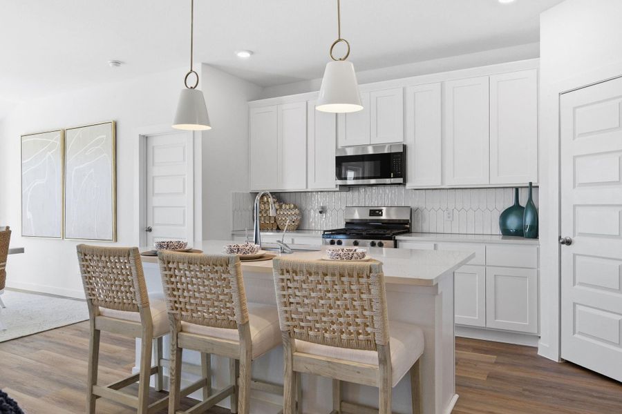 Furnished interior view inside a new home in Westland Ranch 50' Homesites, League City (Image 17).