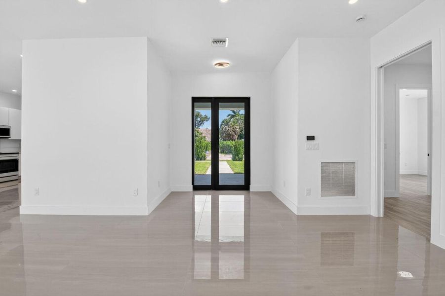 Front door from inside