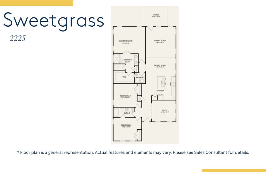 2D floor plan layout of this home in SayeBrook, Myrtle Beach, SC (Image 4).