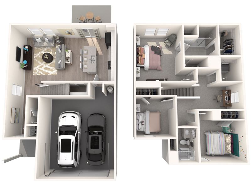 2D floor plan layout for the Finley by Meritage Homes in Walnut Reserve, Conover, NC (Image 4).