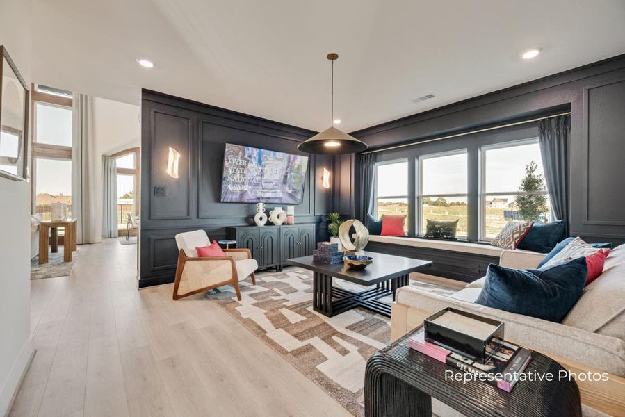 Representative furnished interior of a home built from the Grand Riverside by Grand Homes in Grand Oaks, Celina (Image 5).