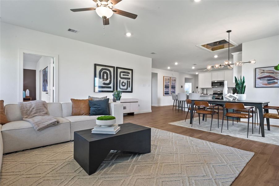 Furnished interior view inside a new home in August Trails, Needville (Image 20).