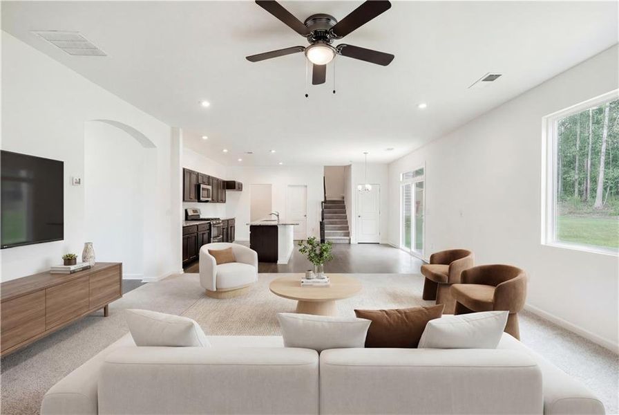 Furnished interior view inside a new home in The Reserve At Liberty Park, Braselton (Image 4).