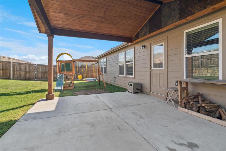 Exterior details and patio area of a home in , Denton (Image 2). Exterior details and patio area of a home in , Denton (Image 2).