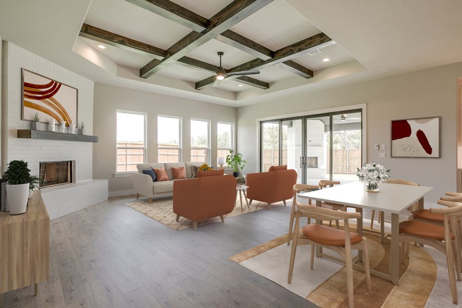 Representative furnished interior of a home built from the The Conroe by Kenmark Homes in LeTara, Haslet (Image 4).