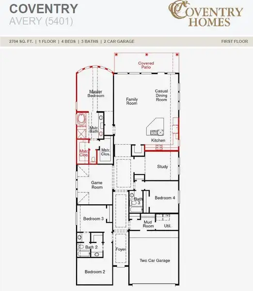 2D floor plan layout of this home in Legacy, League City, TX (Image 2). 2D floor plan layout of this home in Legacy, League City, TX (Image 2).