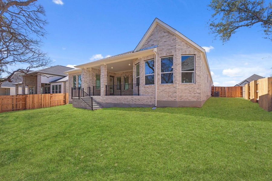 Rear of Home and Private Backyard