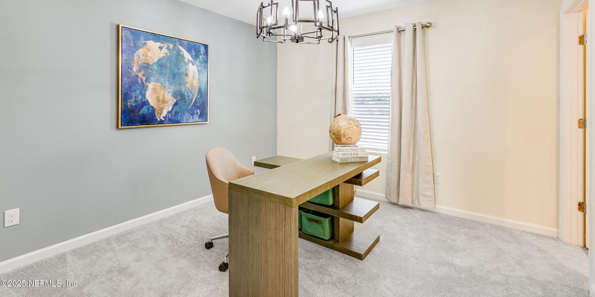 Furnished interior view inside a new home in Kings Preserve, Jacksonville (Image 2). Furnished interior view inside a new home in Kings Preserve, Jacksonville (Image 2).