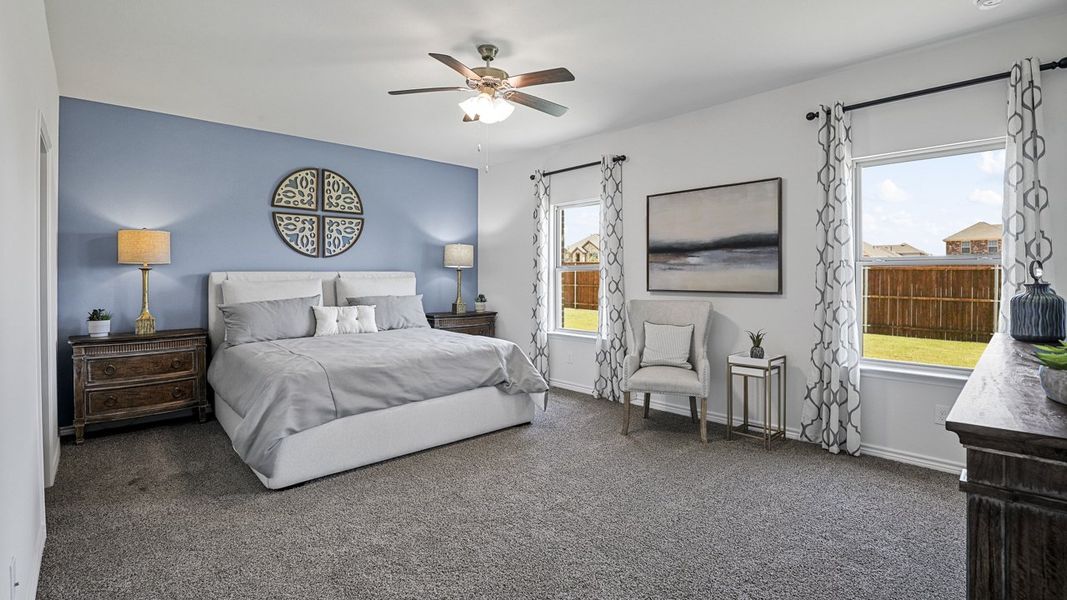 Furnished interior view inside a new home in Fireside by the Lake, Garland (Image 12).