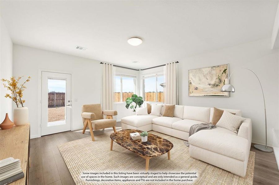 Furnished interior view inside a new home in ArrowBrooke Elements, Aubrey (Image 10).