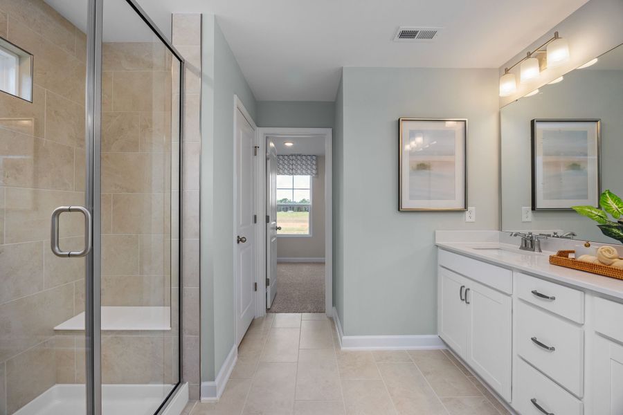 Representative furnished interior of a home built from the The Willow B by Davidson Homes LLC in Retreat at North Main, Lillington (Image 27).
