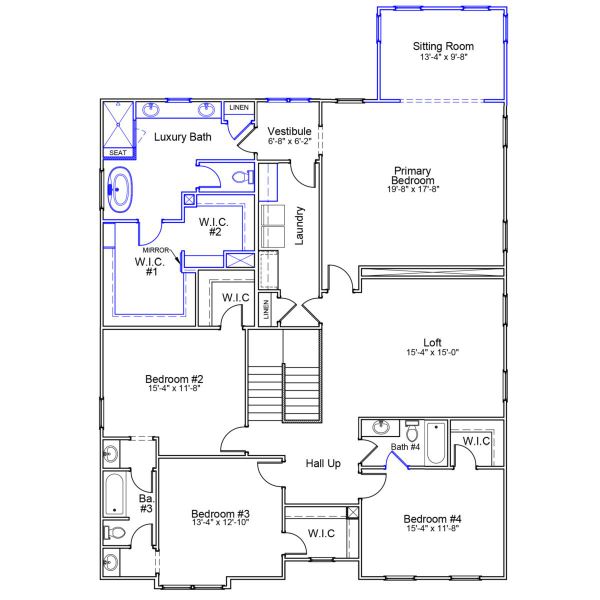 2D floor plan layout of this home in Gates at Windermere, Blythewood, SC (Image 3). 2D floor plan layout of this home in Gates at Windermere, Blythewood, SC (Image 3).