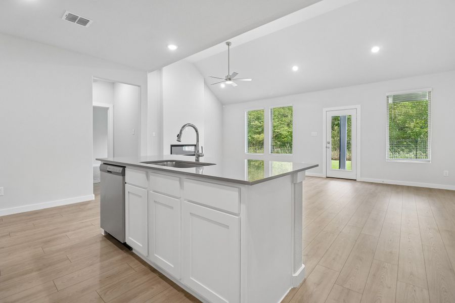 Open Concept in the Masters home plan by Trophy Signature Homes