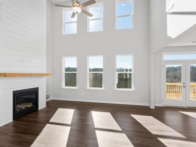 Representative unfurnished interior of a home built from the The Danbury C by Davidson Homes LLC in Melody Lakeside Estates, Buford (Image 19). Representative unfurnished interior of a home built from the The Danbury C by Davidson Homes LLC in Melody Lakeside Estates, Buford (Image 19).