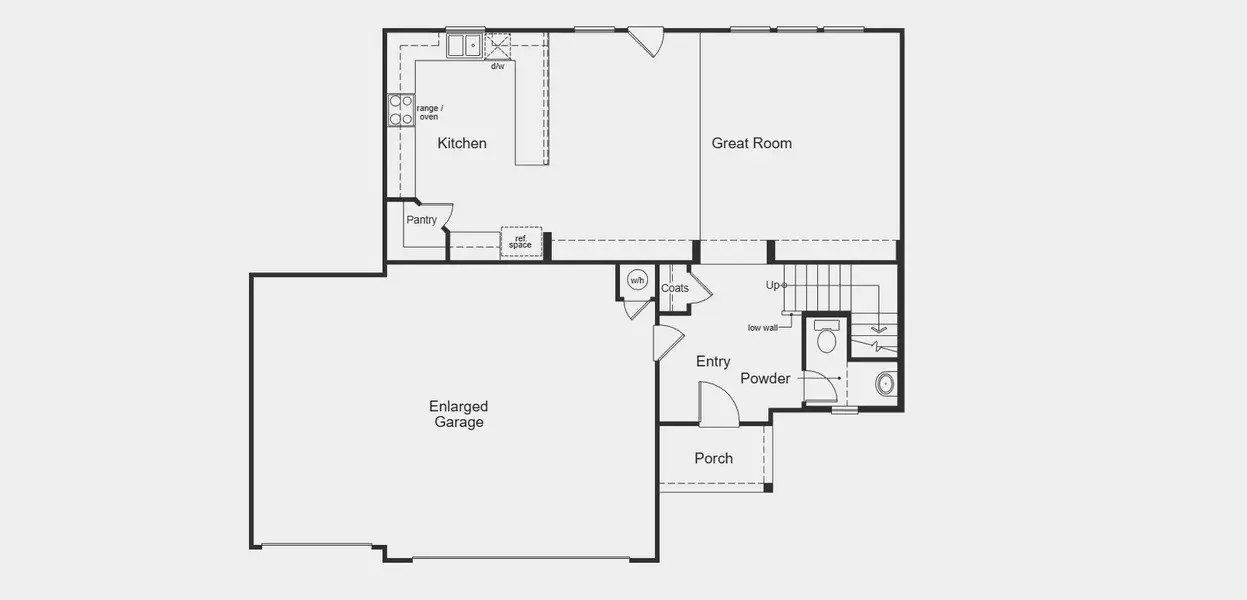 2D floor plan layout for the 2201 by KB Home in Watermill-Hallmark Collection, Uhland, TX (Image 3).