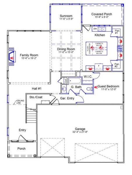 2D floor plan layout of this home in , Summerville, SC (Image 5).